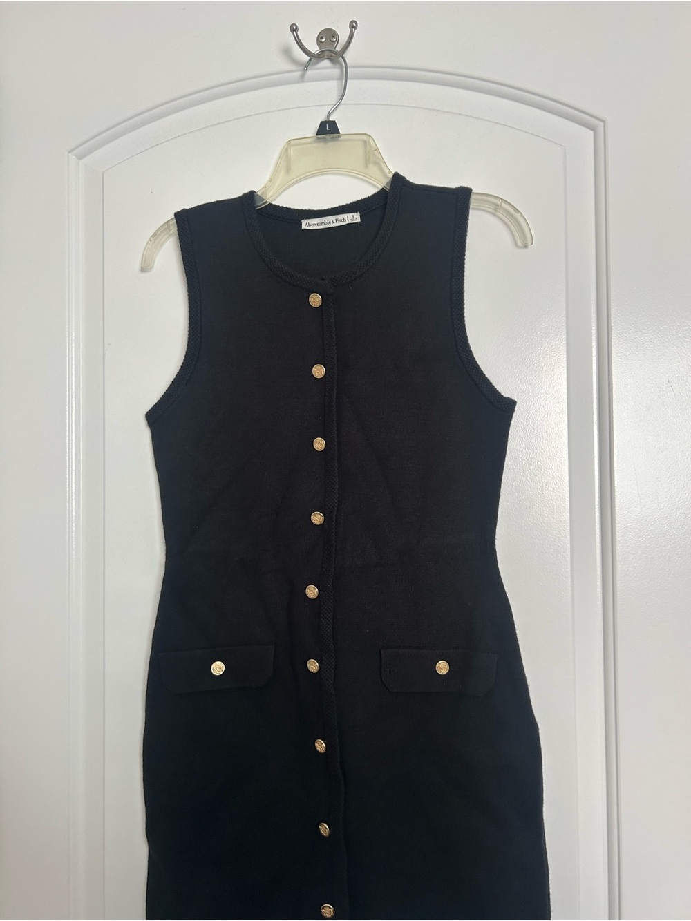 Abercrombie & Fitch Button Through Mini Dress Size S NWT preppy chic 90s minimal - Picture 4 of 16